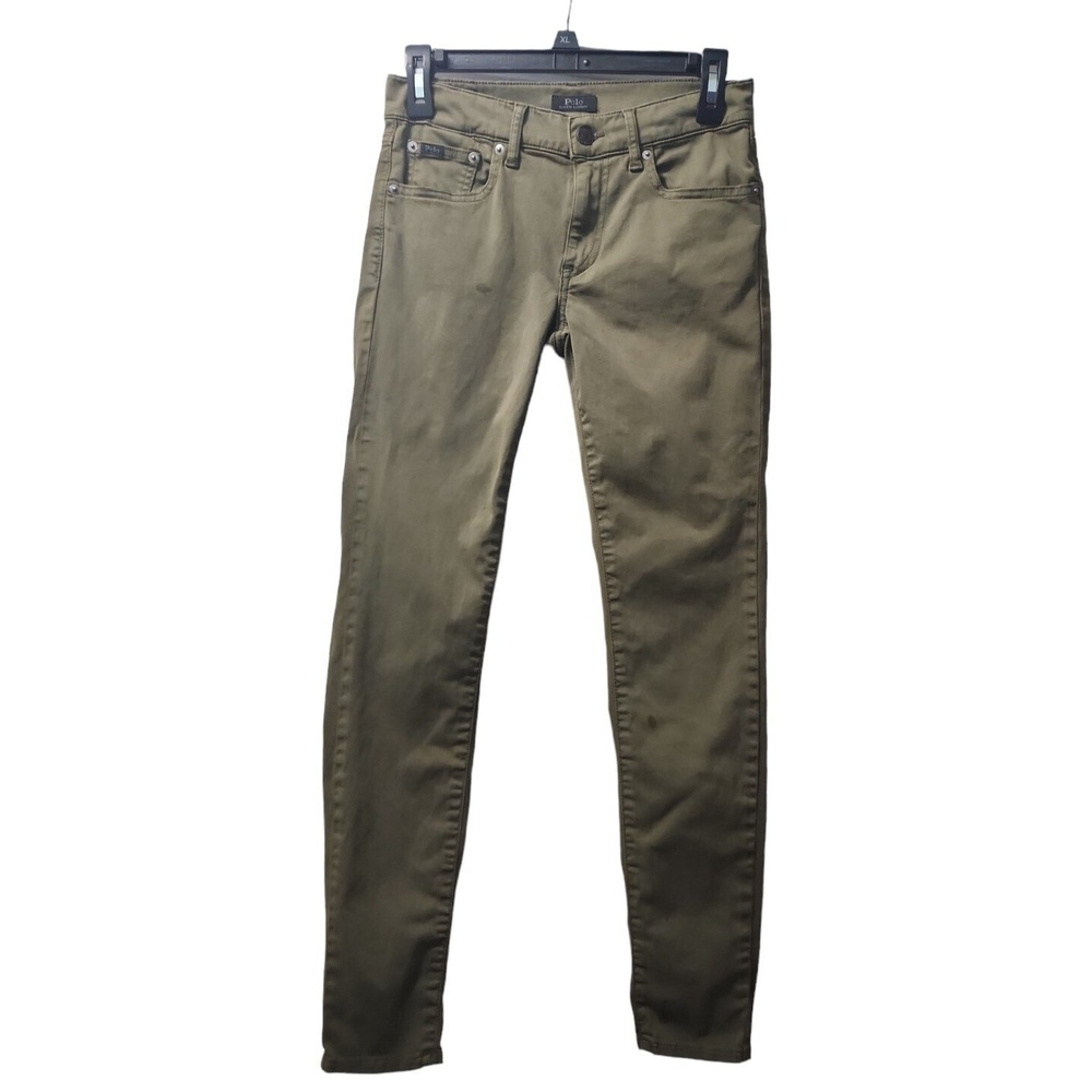 Polo Ralph Lauren Olive Green Pants Slim Fit Casual Everyday Size 27
